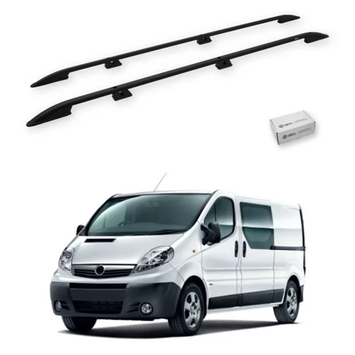 Turtle Opel Vivaro (X83) 2001-2014 / Uzun Şasi Tavan Çıtası Crown Siyah