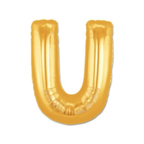 U Harf Folyo Balon Altın Renk 40 inç