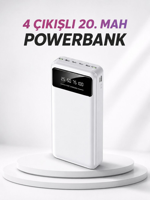 4 Çıkışlı 20.000 MAH Powerbank Taşınabilir Çoklu Giriş - ETERNA7156-5157