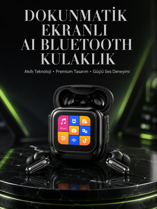 Akıllı Dokunmatik Kontrol AI Özellikli Bluetooth Kulaklık - ETERNA2814-5188