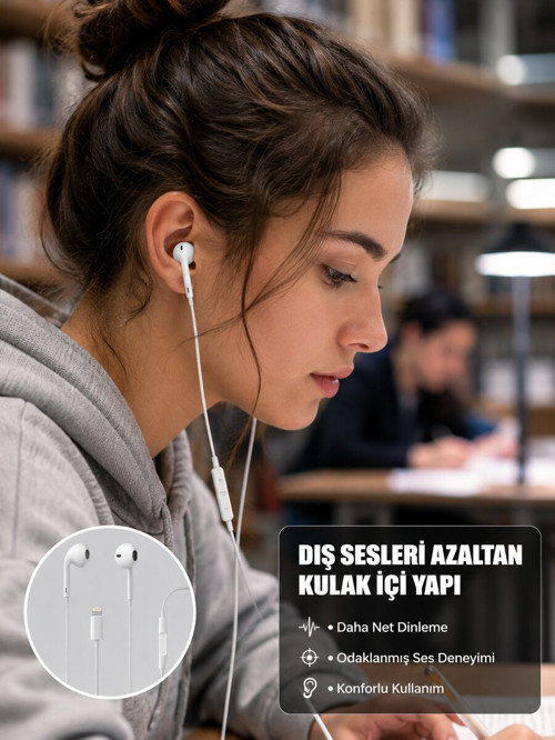 Ergonomik Tasarımlı Stereo Ses Performanslı Kablolu Kulaklık Yeni Nesil - ETERNA7101-5835
