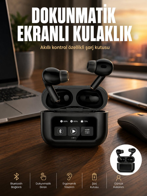 Yeni Nesil Pro Ekranlı Bluetooth Kulaklık 5.0 Bluetooth Yeni Nesil - ETERNA5026-4850