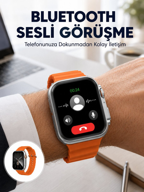 2025 Model Gelişmiş Özellikli Nabız Sensörlü Spor Takibi Yapabilen Titreşimli - ETERNA3752-6