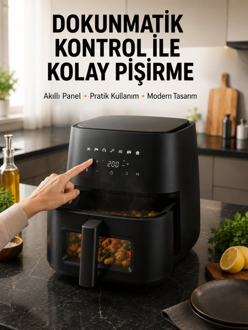 Dijital Dokunmatik Air Fryer Yağsız Sıcak Hava Fritözü - ETERNA3234-2404