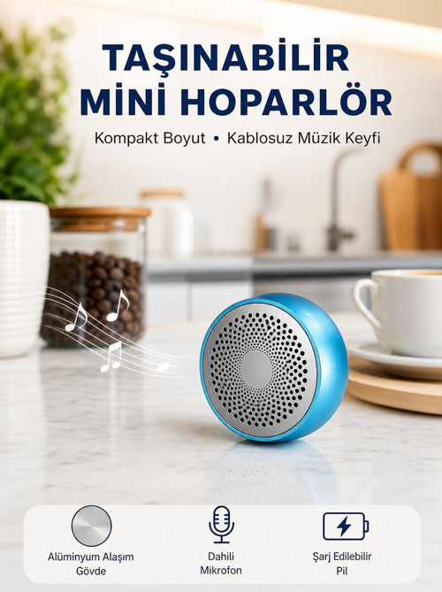 10W Güçlü Stereo Bluetooth Hoparlör – 360° Surround Ses Deneyimi Yeni Nesil - ETERNA5734-761