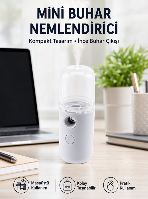 Mini Şarjlı Buhar Nemlendirici – Taşınabilir Enerji Tasarruflu Kablosuz Kullan - ETERNA8583-3