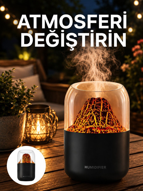 Alev Efektli Ultrasonik Difüzör – Sessiz Çalışma Yeni Nesil - ETERNA9346-1513