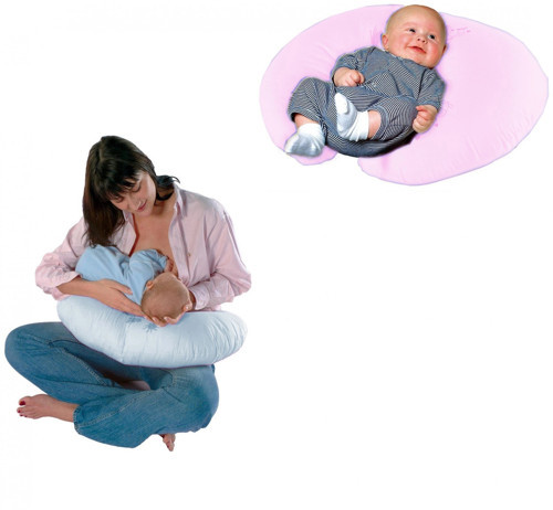 Emzirme ve Bebek Destek Minderi - Pembe Fiyonk