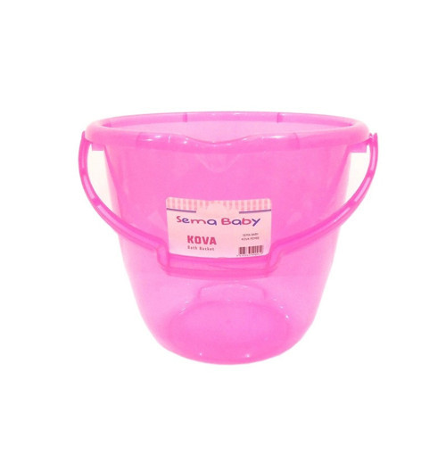 Ölçekli Şeffaf Kova - Pembe