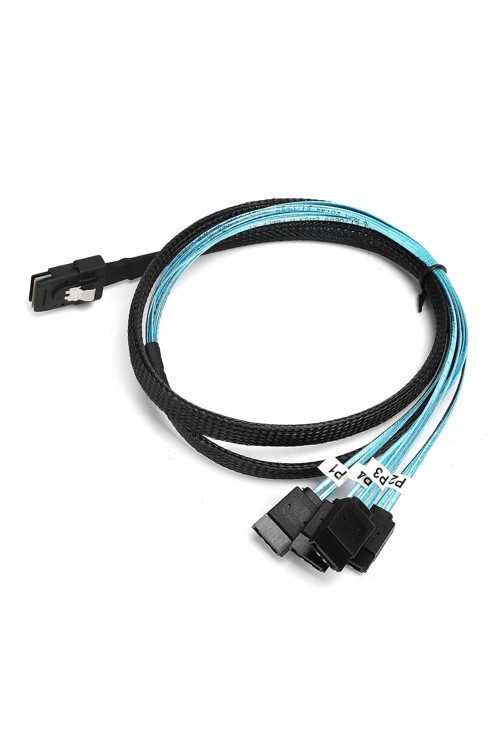 Mini-SAS-SATA-4-SATA kablo, yüksek frekanslı mini-SAS-SATA ters kablo, 36 kutuplu, farklı boyutlardaki sabit diskler için