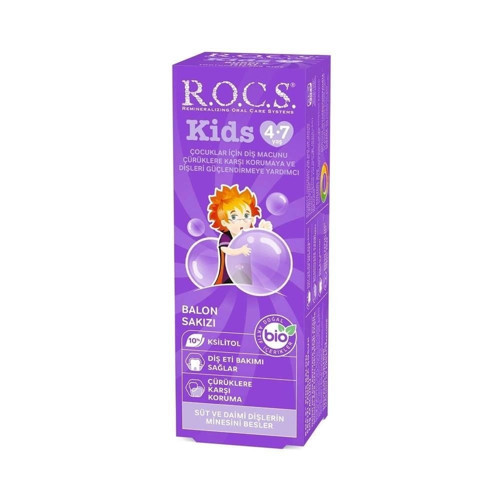 Kids Balon Sakızı Tadında 4-7 Yaş Florürsüz Diş Macunu 45 ml