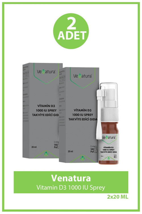 Vitamin D3 1000 IU Sprey 20 ml 2 Adet
