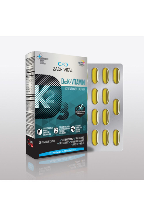 D3+K2 Vitamini 30 Kapsül 5 Adet