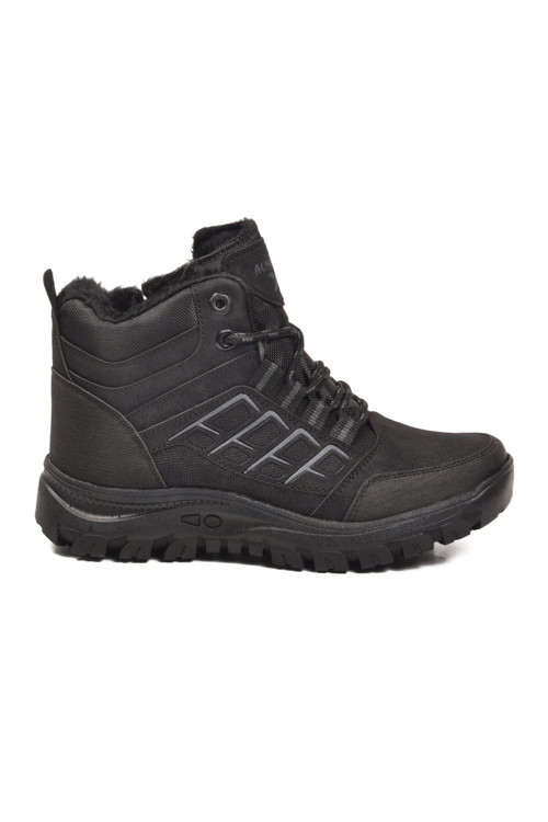 Siyah İçi Kürklü Soğuğa Dayanıklı Kaymaz Unisex Outdoor Bot Almera 700 G