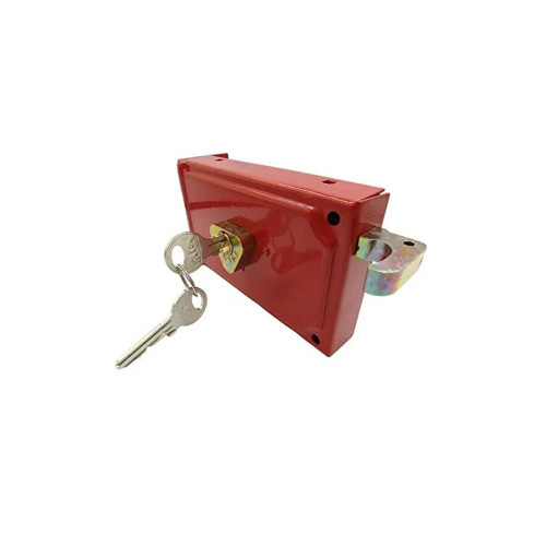 Silindirli Ekonomik Trajlı Kilit Sürgülü Demir Kapı Kilidir 140mm,