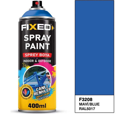 FİXED F3208 Sprey Boya Akrilik - Mavi (RAL5017) 320 gr 400 ml