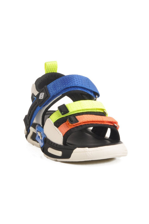 Siyah-Saks-Fosfor Rahat Yumuşak Tabanlı Hafif Erkek Çocuk Spor Sandalet 1947 P
