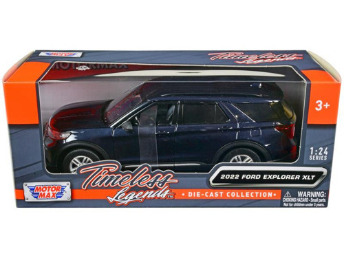 2022 Ford Explorer XLT 1/24 Dark Blue Model Araba