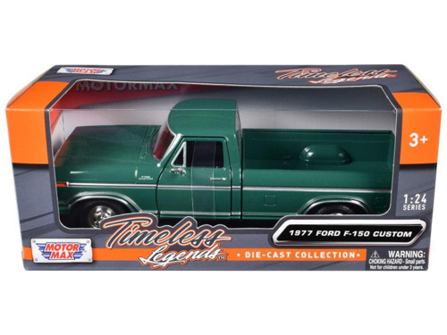 Motormax 1977 Ford F-150 Custom Pickup Yeşil 1/24 Model Araba