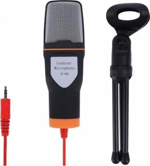 Masa Üstü Kablolu Karaoke Standlı Youtuber Mikrofonu SF666S