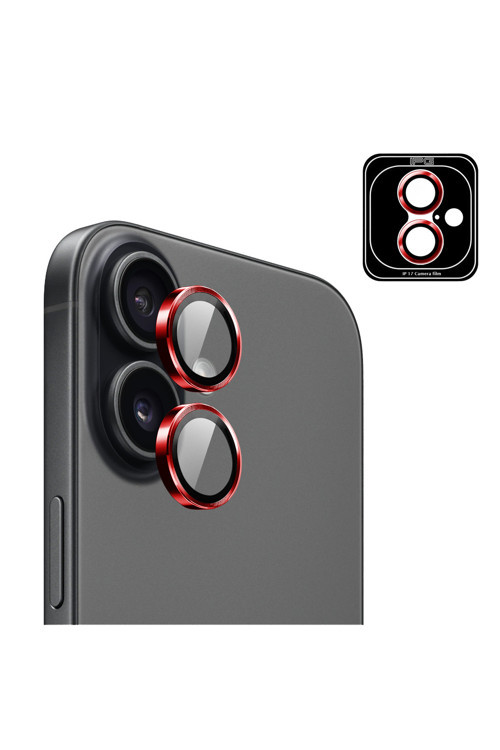 iPhone 17 için ProLENS Kamera Lens Koruyucu Alüminyum CD Çerçeveli, Kırılmaz Cam
