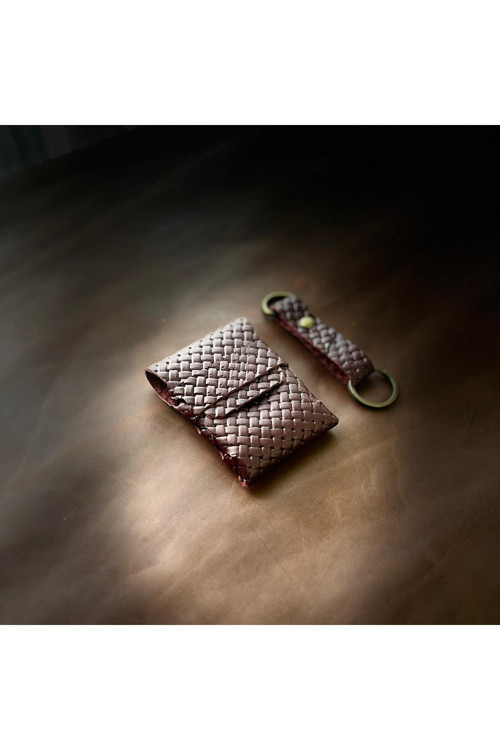 Barısta Hakiki Deri El Yapımı Origami Kartlık, Cüzdan