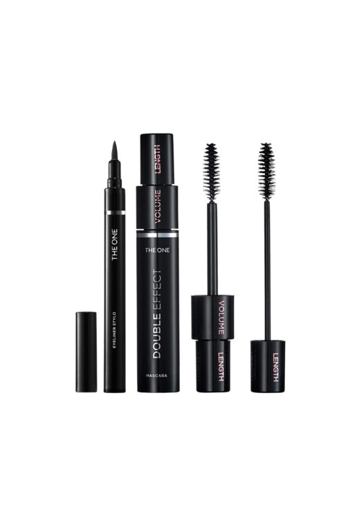 The One Double Effect Çift Etkili Maskara Ve Kalem Eyeliner(%100 Orjinal,Barkodlu Urun)