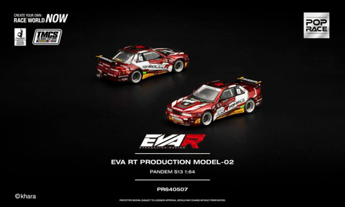 Pop Race 1:64 Nissan Silvia S13 Pandem EVA RT Production Model-02 TMCS 2026 PR640507 Model Araba