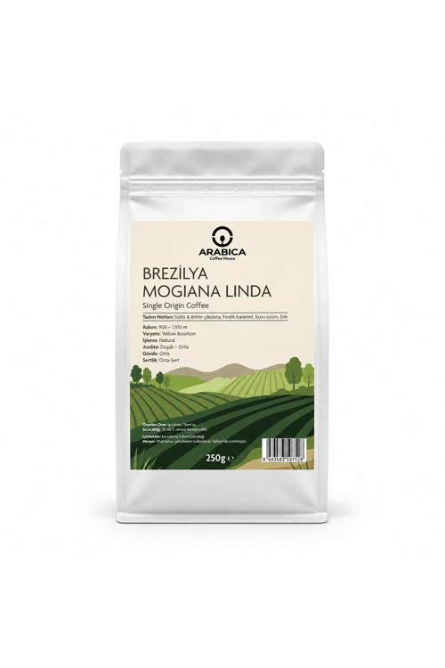 Brezilya Mogiana Linda 250 g | %100 Arabica Specialty Çekirdek Kahve | Medium Kavrulmuş