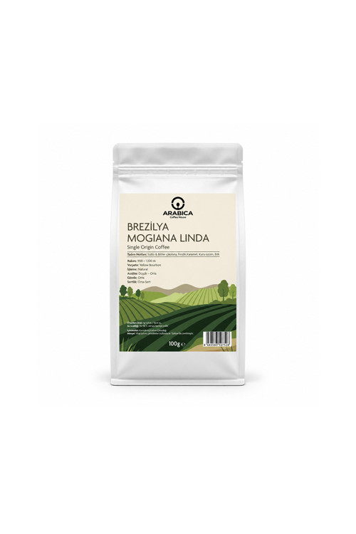 Brezilya Mogiana Linda 100 g | %100 Arabica Specialty Çekirdek Kahve | Medium Kavrulmuş