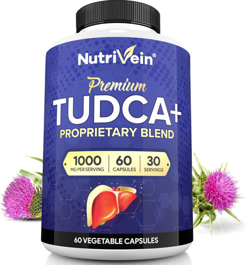 TUDCA+Milk Thistle Liver Wellness Support Supplement 1000 MG - 60 Caps
