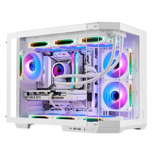 Lumi 3T Beyaz 750W 80+ Bronze Midi Tower Kasa (6xARGB Fan)