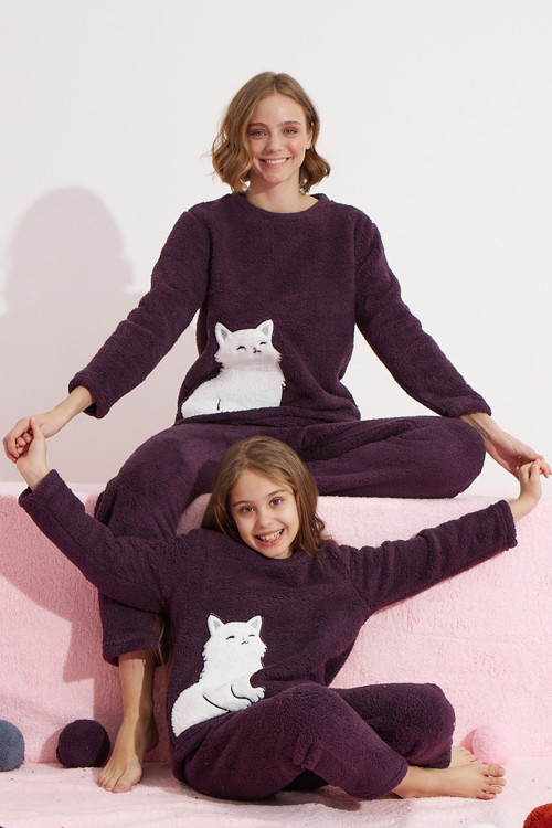 Alt-Üst Wellsoft Nakışlı Pijama Takım