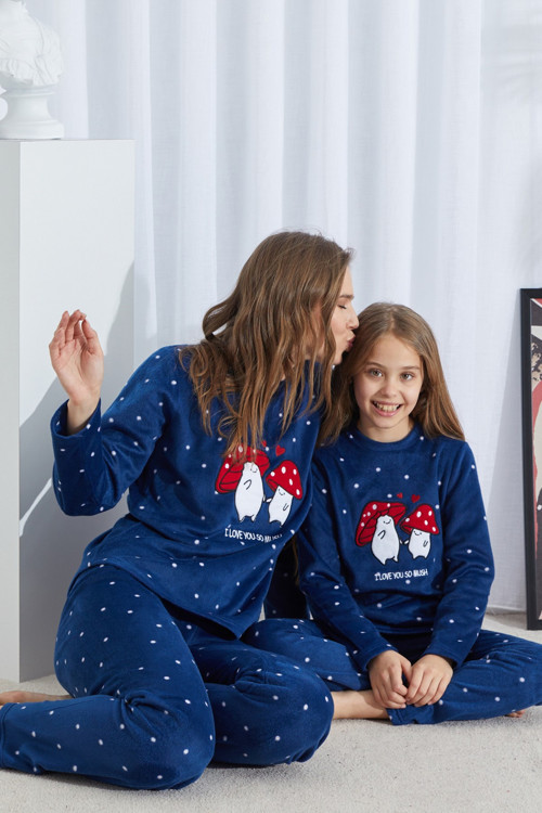 Alt-Üst Polar Nakışlı Pijama Takım