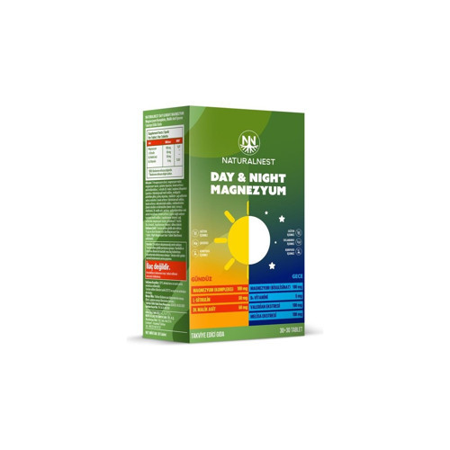 Day & Night Magnesium 30 Gündüz + 30 Gece Tableti - Gece ve Gündüz İçin Özel Magnezyum Kompleksi