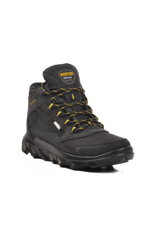 Tekstil Siyah-Sarı Su İtici Kaymaz Tabanlı Erkek Outdoor Trekking Bot M7200 M