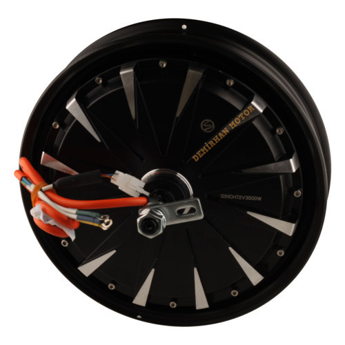 72V 2000W 12 İnç Elektrikli Motosiklet Arka Hub Motor | BLDC Fırçasız Tekerlek Motoru