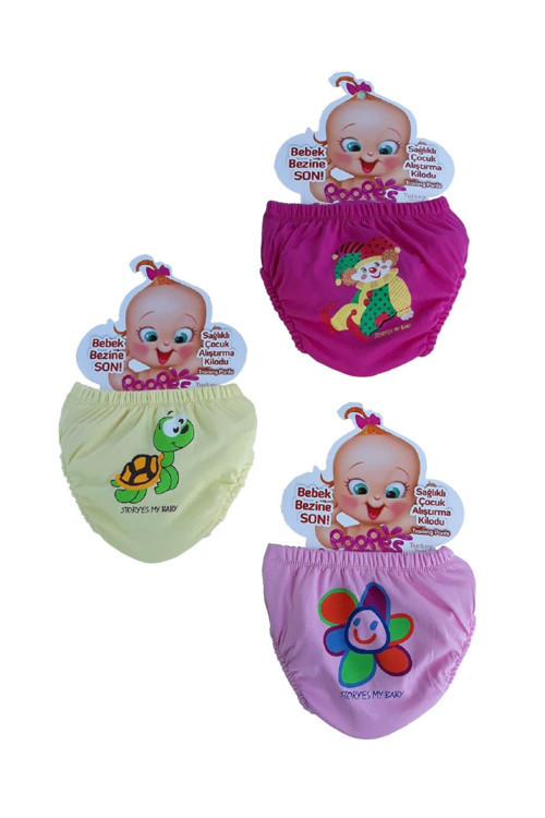 Chocolate Baby Kids 3'Lü Kız Bebek Alıştırma Külodu