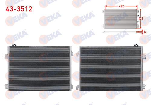 KLIMA RADYATORU RENAULT THALIA II 1.5 DCI 2008-2014 VEKA 43-3512 T1