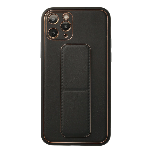 İphone 11 Coco Deri Standlı Kapak - Siyah