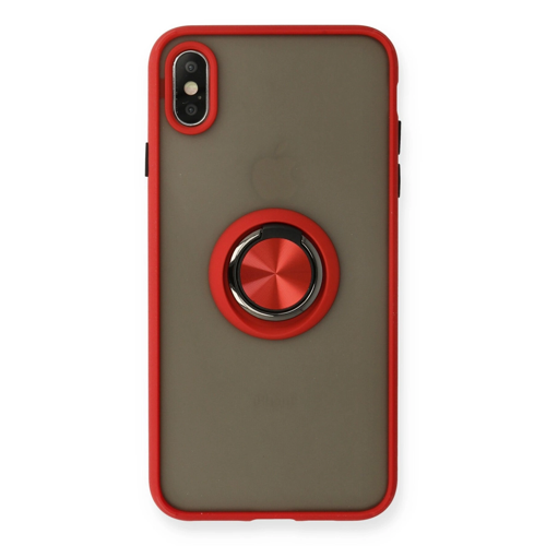 İphone X Montreal Yüzüklü Kapak - Kırmızı