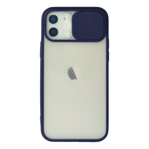 İphone 12 Palm Buzlu Kamera Sürgülü - Lacivert