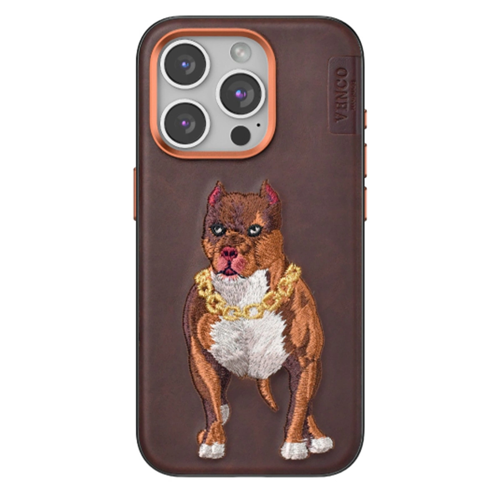 Venco İphone 15 Perma Desenli Kapak - Kahverengi
