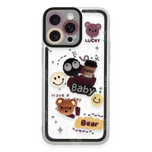 İphone 14 Sweet Desenli Kapak - Sarı