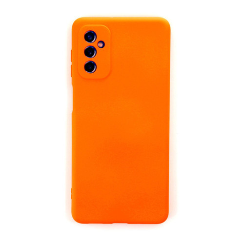 Samsung Galaxy M52 5G Kılıf Nano içi Kadife Silikon - Turuncu
