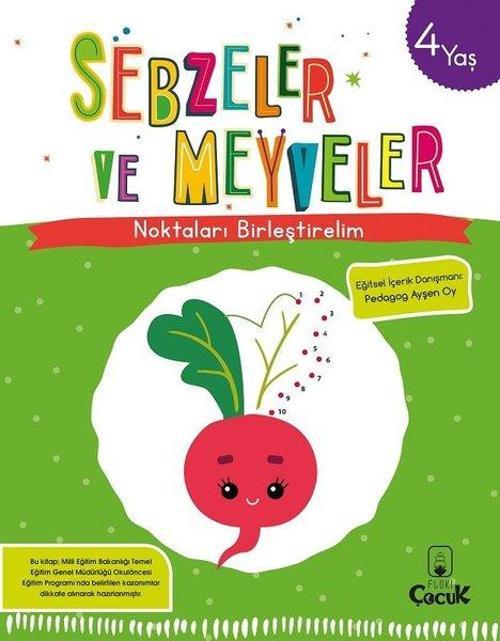 Noktaları Birleştirelim - Sebzeler ve Meyveler - 4 Yaş