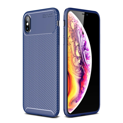 İphone Xs Auto Focus Karbon Kapak - Lacivert