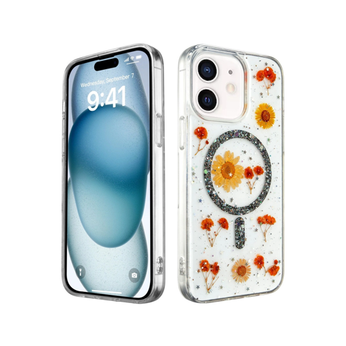 İphone 12 Daisy Simli Kapak - Siyah