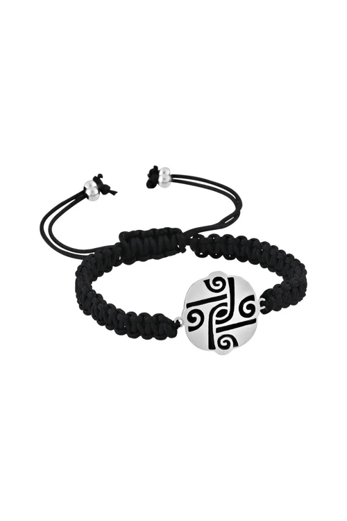 925 Ayar Gümüş Unisex Çatalhöyük Gümüş Bileklik B022201