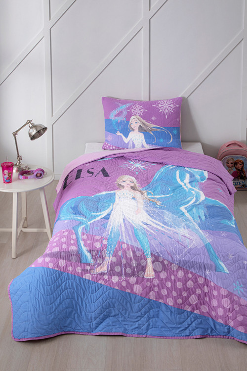 Frozen Snow Queen Tek Kişilik Disney Lisanslı Çocuk Yatak Örtüsü 160X230 Cm